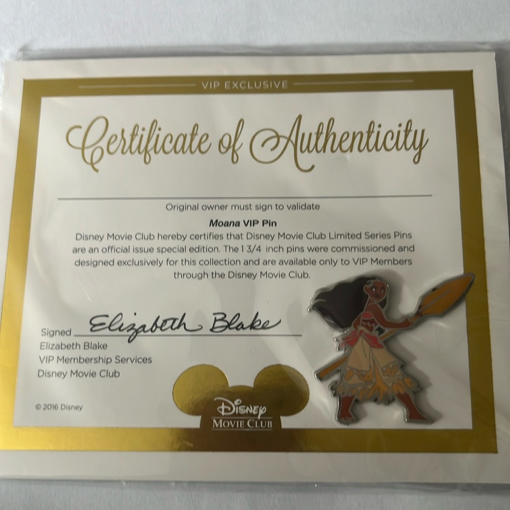 Disney Movie Club VIP Pin - Moana